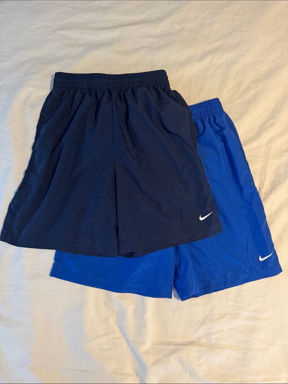 Nike Boy’s Athletic Shorts - Navy and Royal Blue XL